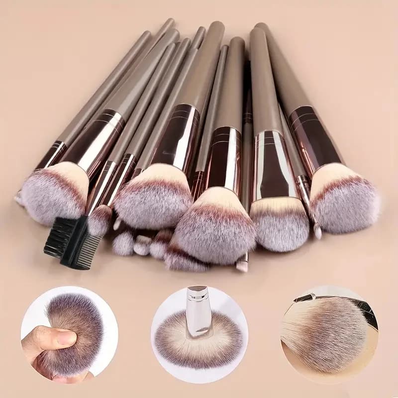 Premium Premium Makeup Brushes Set Soft Fluffy Beauty Cosm - 3