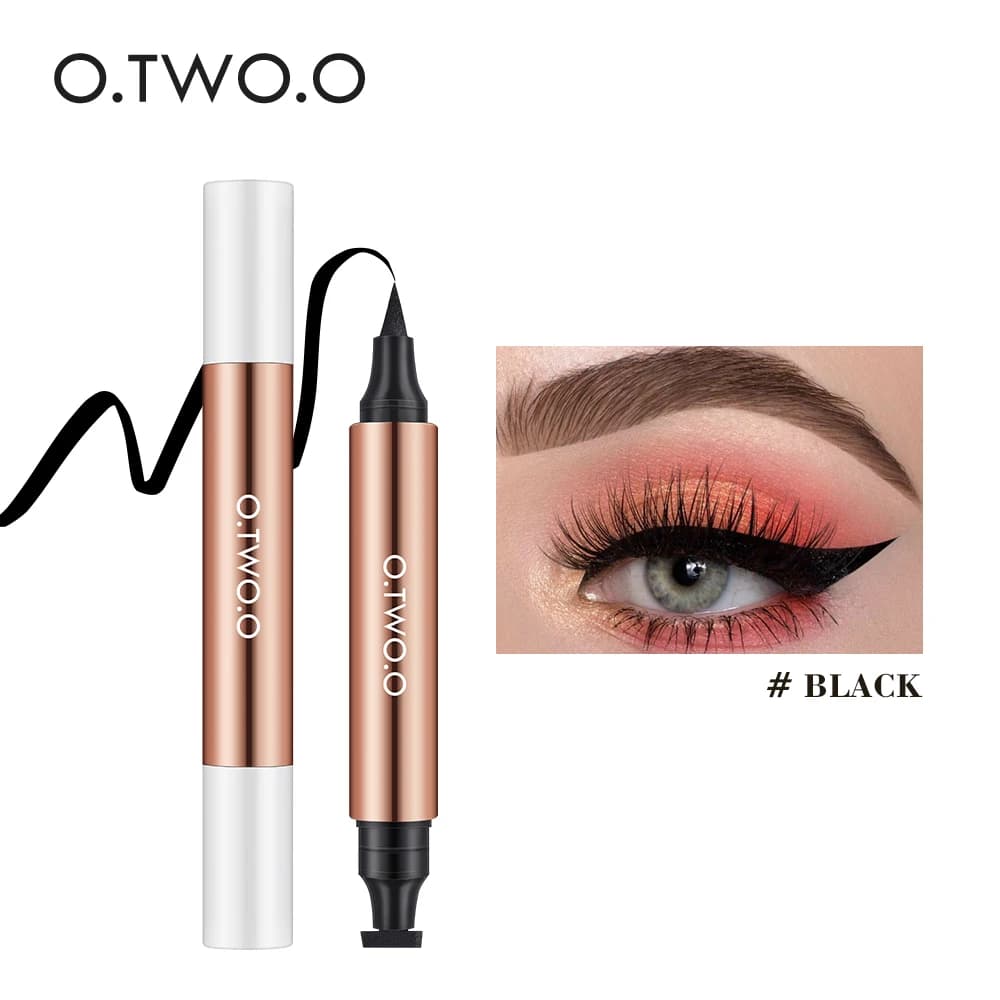 O.TWO.O - Eye-liner Feutre Double-Pointe Waterproof Séchage Rapide - teinte sélectionnée
