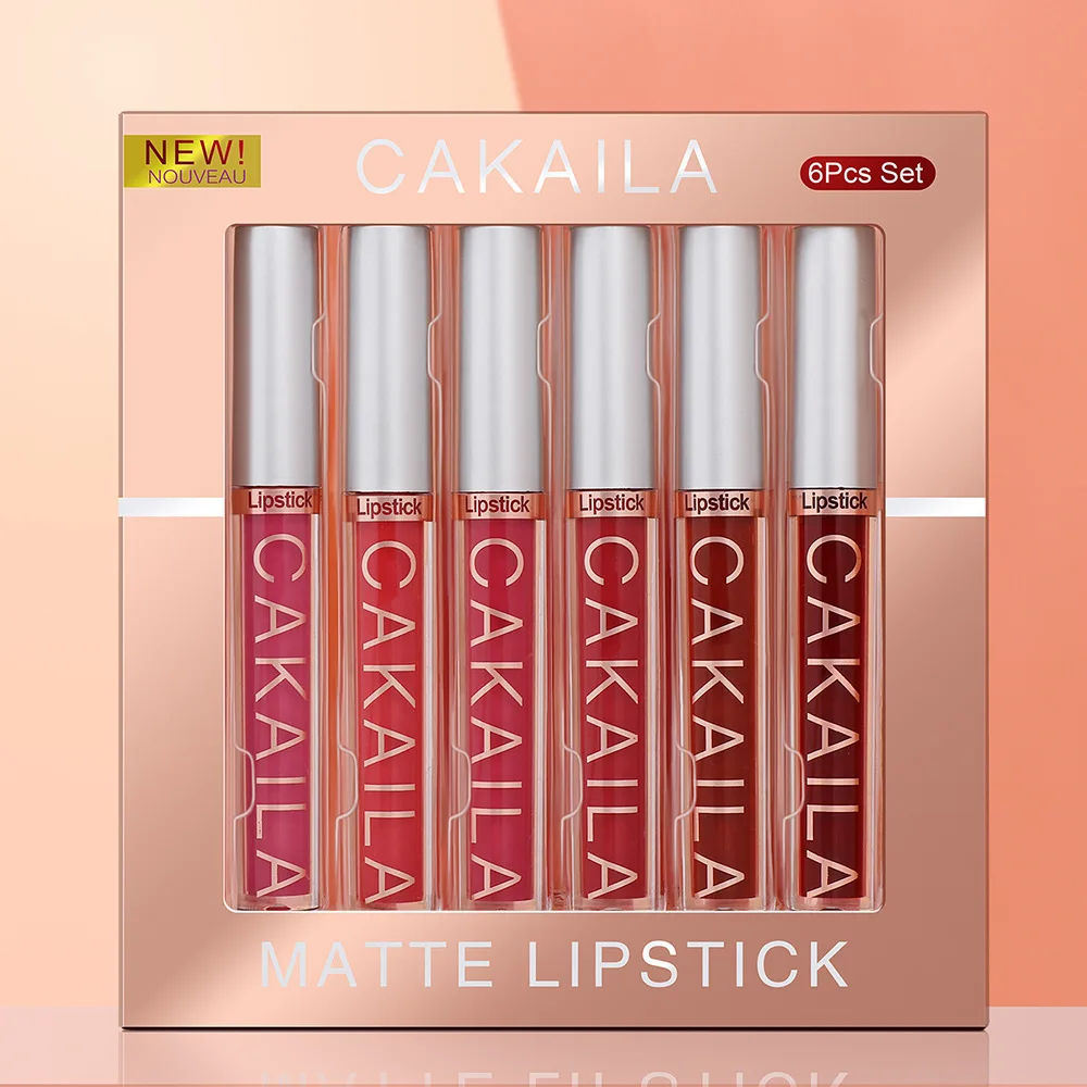 CAKAILA CAKAILA 6-Color Lip Gloss Lipstick Set Liquid Matt - 4