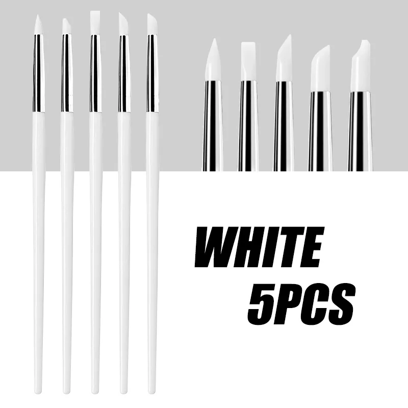 /set Silicone Nail Brush UV Gel Polish Tip 3D Imag - teinte sélectionnée