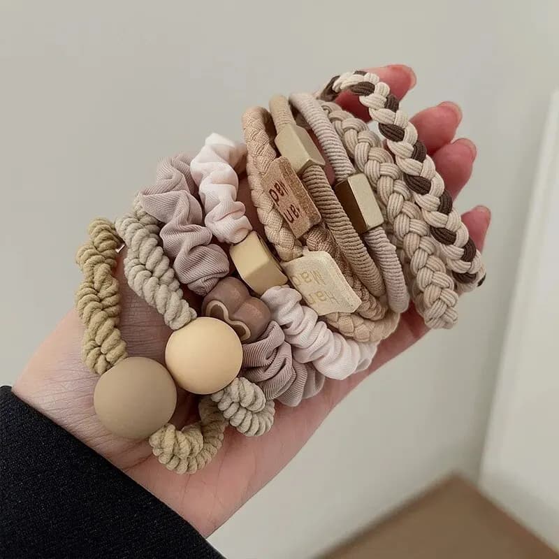 Headband Headband Leather Band Female High Ponytail Holster - teinte sélectionnée