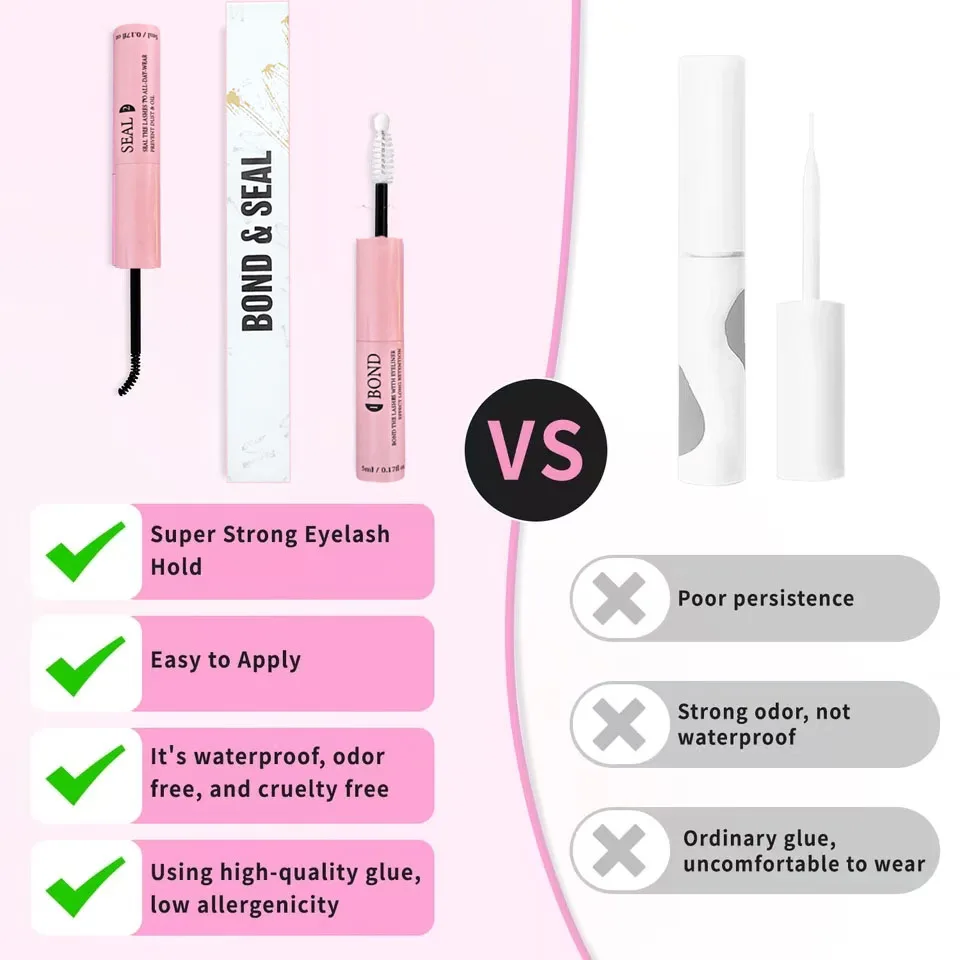 Lash Lash Bond and Seal 10ml Individual Lashes Glue and - 3