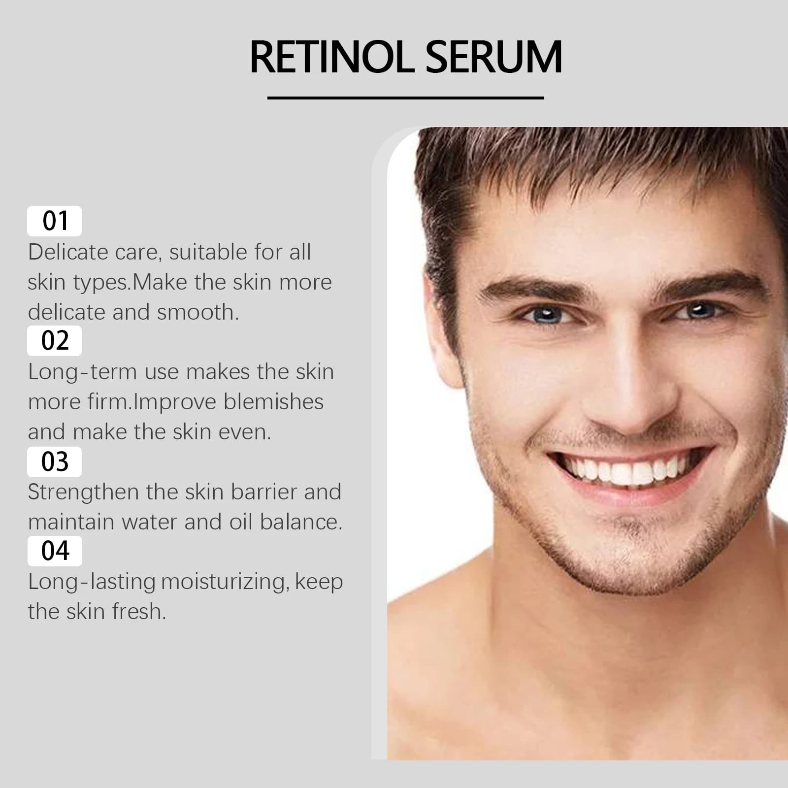Men's Retinol Serum Hydrating Anti-Aging Oil Contr - 2