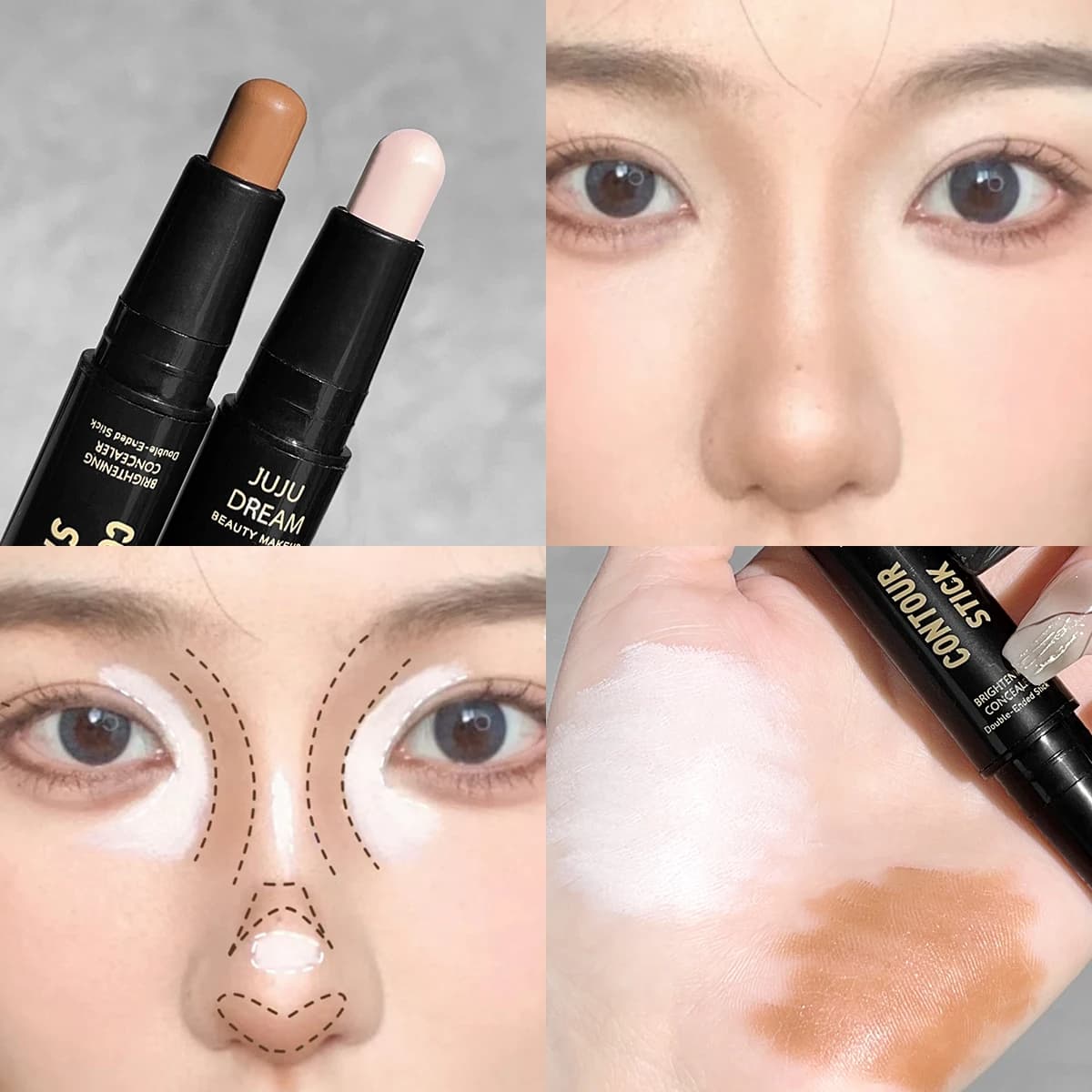 Dual-ended contour stick, facial foundation, conce - teinte sélectionnée