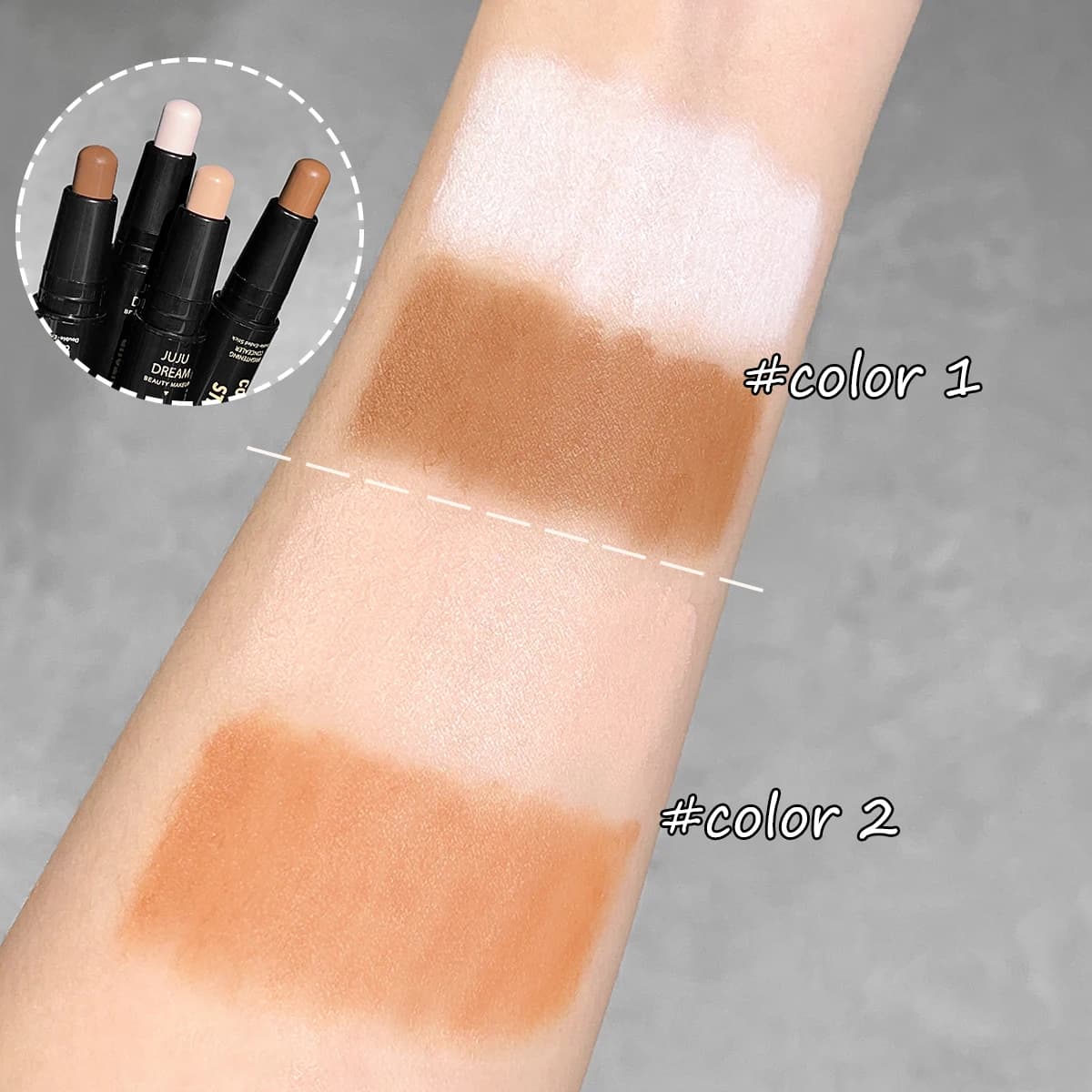 Dual-ended contour stick, facial foundation, conce - 5