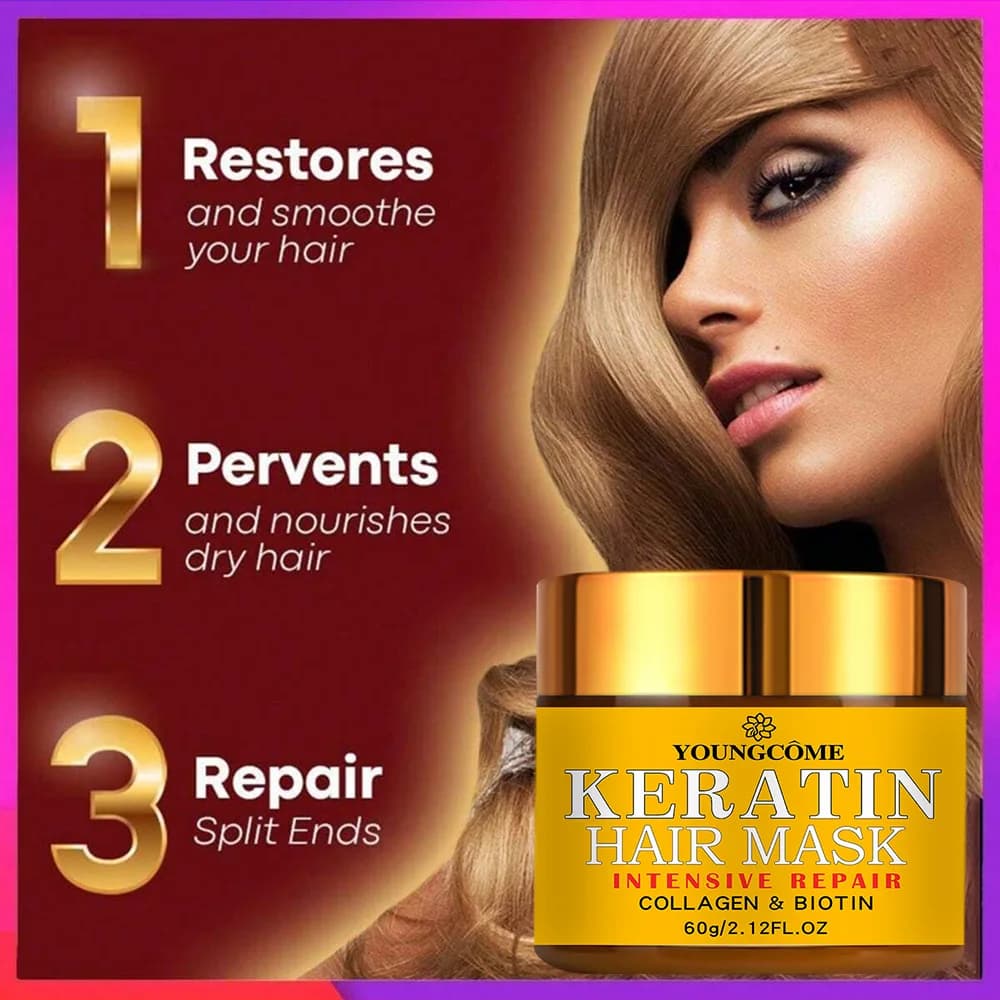 Hair Hair Repairs Hair Mask Biotin Collagen Keratin Tre - 4