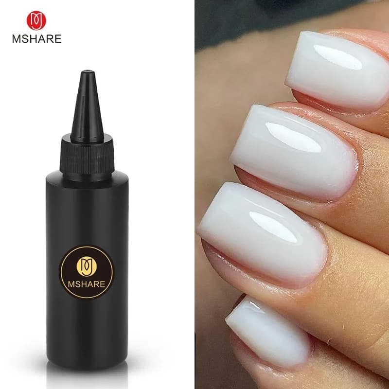 MSHARE MSHARE Milk Milky Pink Rubber Base Coat Color Nail - 4