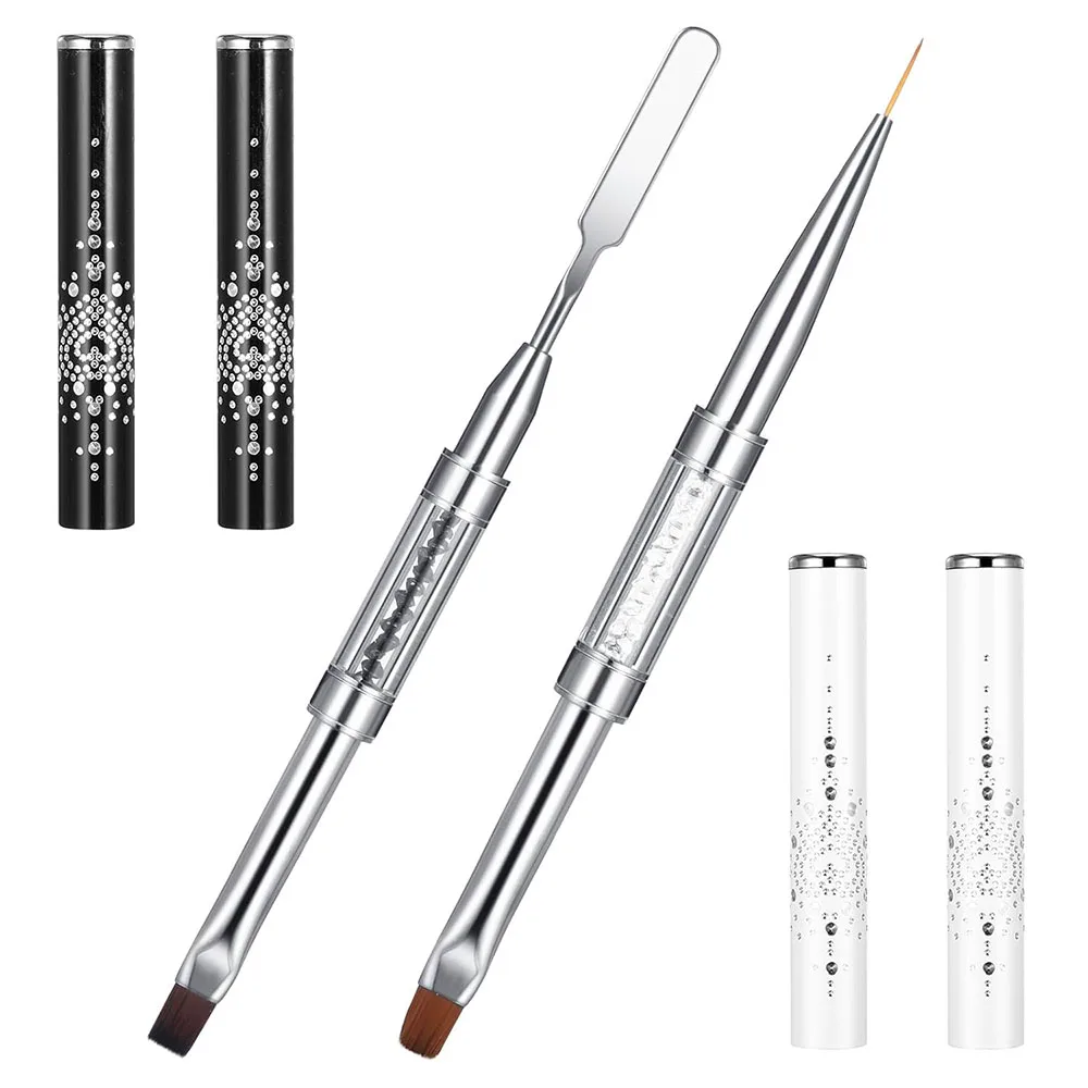 Dual-Ended Hard Nail Art Brush Builder Gel Rhinest - 3