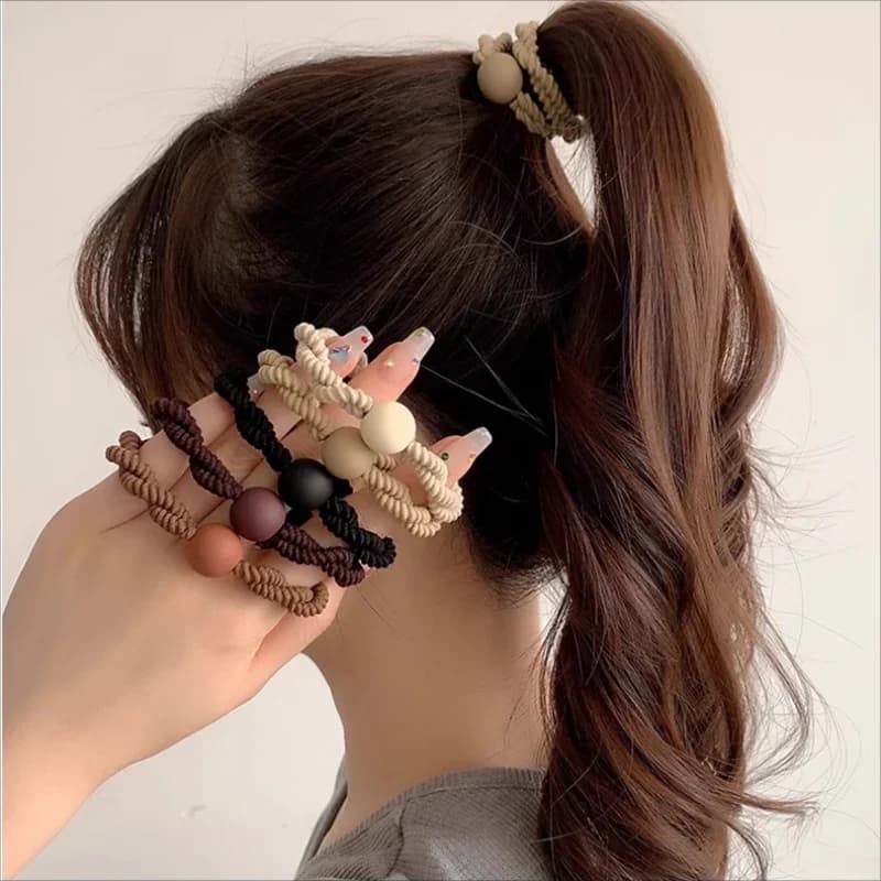 Headband Headband Leather Band Female High Ponytail Holster - 4