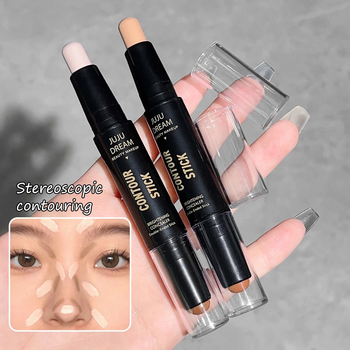 Dual-ended contour stick, facial foundation, conce - 4