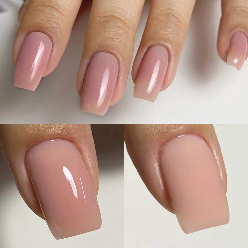 MSHARE MSHARE Milk Milky Pink Rubber Base Coat Color Nail - 3