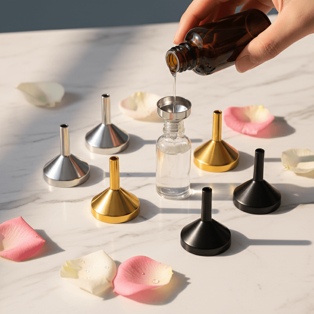 Refillable Refillable Perfume Bottle Funnel, Mini Perfume Tra - 1