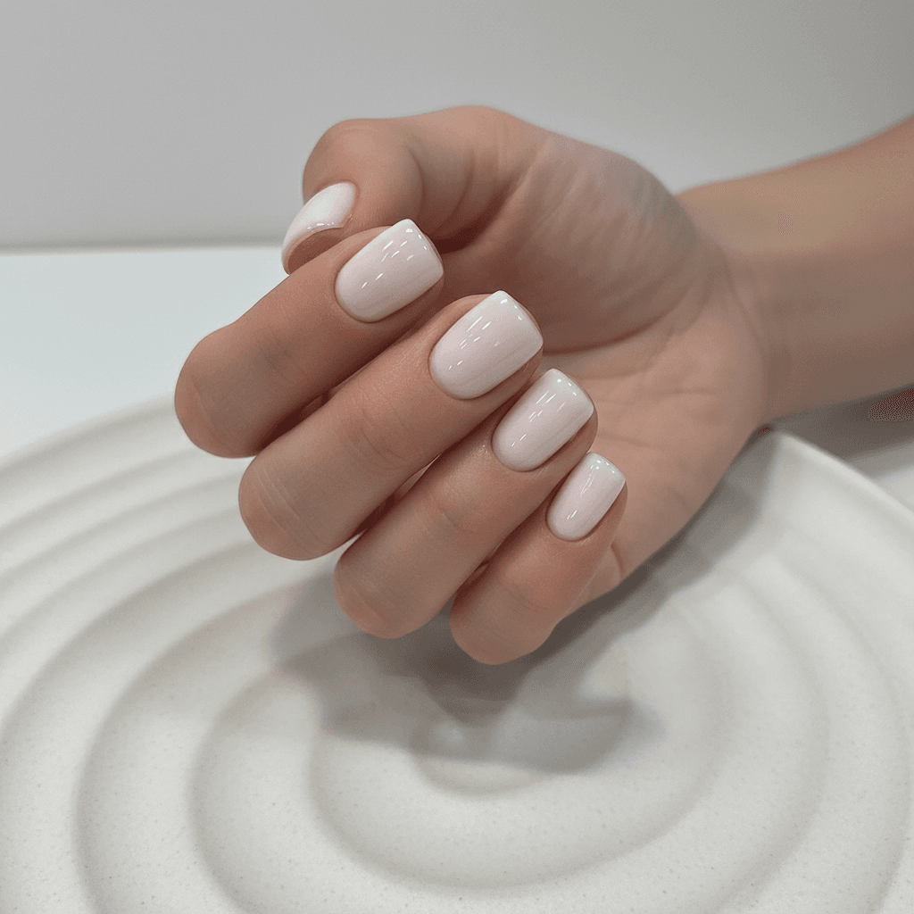 Minimalist Minimalist Short Square False Nail Solid White Col - 1